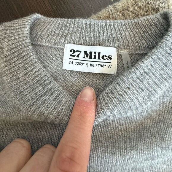 27 Miles Gray Sweater with Lightning Bolt Design, XS - Picture 5 of 6